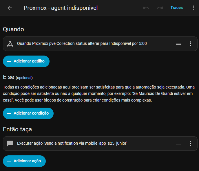 Alerta quando o agent fica indisponivel