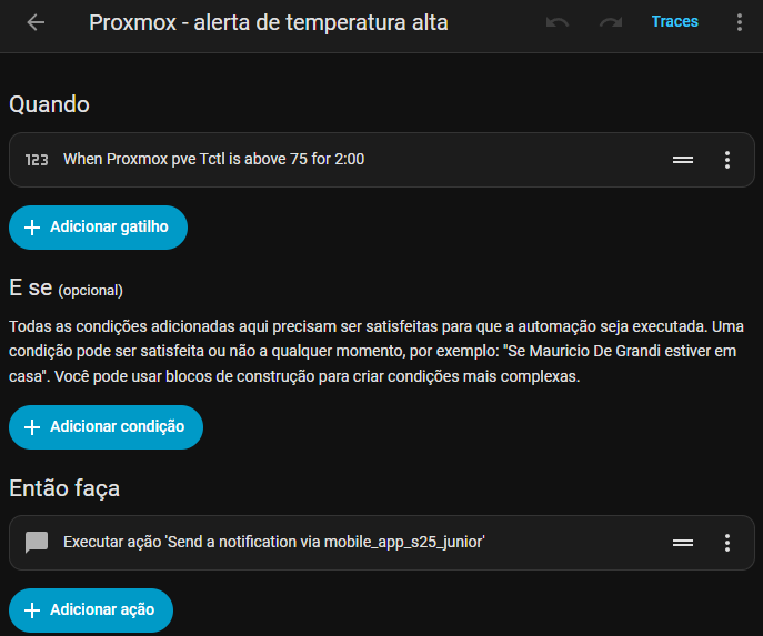 Automacao de alerta por temperatura